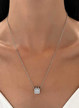 法式浪漫骰子项链男女同款