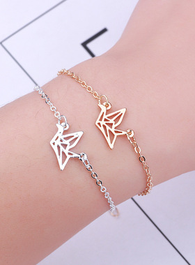 韩版百搭金银手链易烊千玺同款