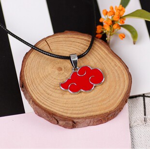 火影忍者红云项链日本动漫周边男生款简约合金吊坠云朵挂件饰品潮