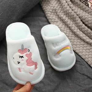 儿童棉拖鞋秋冬季女童男童小孩宝宝防滑可爱家用室内卡通棉鞋亲子