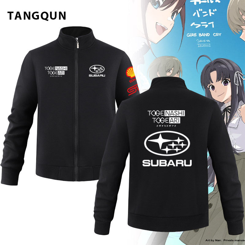 机车服立领卫衣斯巴鲁安和昂486同款赛车服哭泣少女乐队联名外套