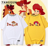 玩具总动员胡迪情侣装 休闲bf风 卡通t恤ins潮宽松短袖 夏装 2020新款