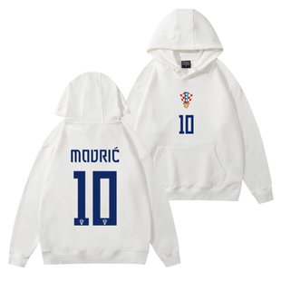卡塔尔世界杯克罗地亚队10号莫德里奇运动训练服球迷纪念男女卫衣