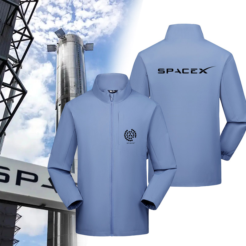 美式休闲spacex衣服太空探索技术公司猎鹰九号冲锋衣夹克男外套