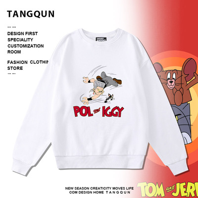 卡通JOJO的奇妙冒险联名猫和老鼠情侣装卫衣动漫周边休闲圆领上衣