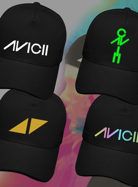 电音节鸭舌棒球帽子艾维奇avicii A神同款周边纪念帽百大DJ反光帽