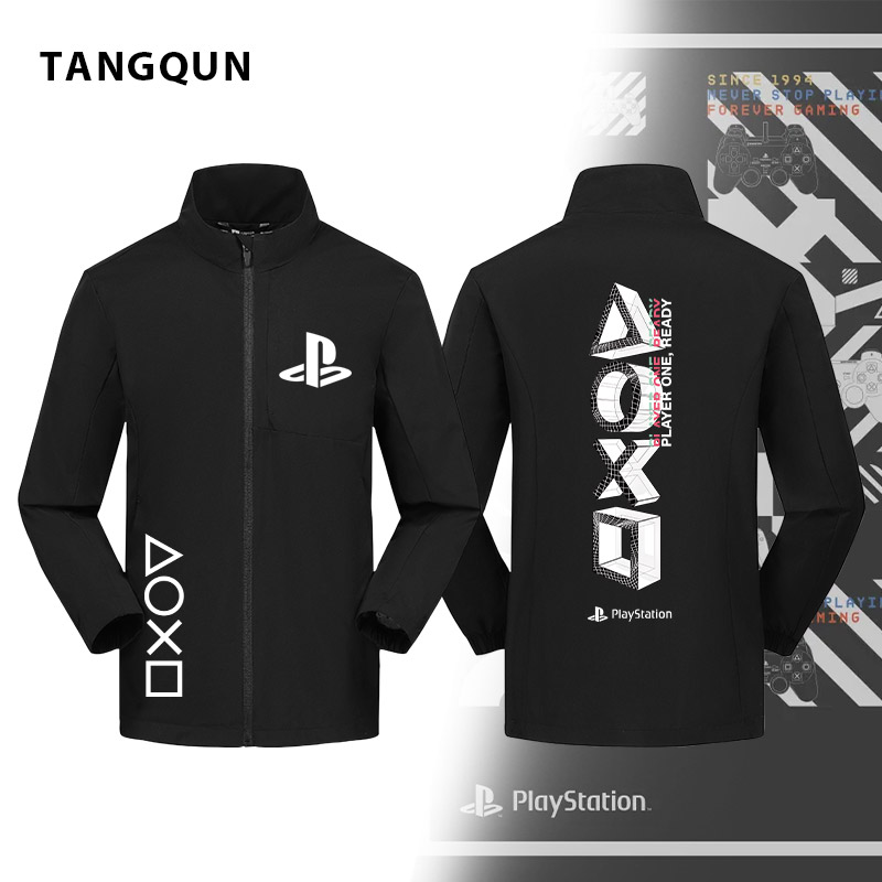 定制索尼PS5游戏机Sony主题周边秋冬男士立领冲锋衣运动保暖夹克