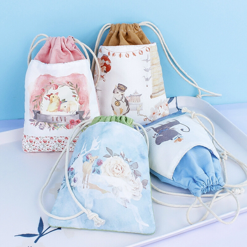 束口袋小布袋抽绳袋迷你可爱卡通学生帆布手机零钱包旅v行收纳袋S|ruв категории постельные принадлежности, кровать новобрачных/четыре члена рукав/Несколько членов рукав - от Buy2taobao.com для оказания профессиональной услуги покупки агента Taobao