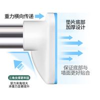 可收缩免打孔衣柜撑衣杆多功能门帘支架免衣服可调节挂衣橱简约秆