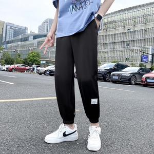冰丝裤现货！夏季男士大码宽松笑脸九分裤QT707批35图片