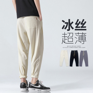 新面料！！夏季男士冰丝九分裤休闲裤QT707-35图片