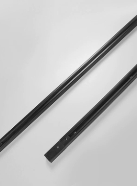 木加灯饰 LED轨道条导轨条黑色二线路轨条1米1.5米配件