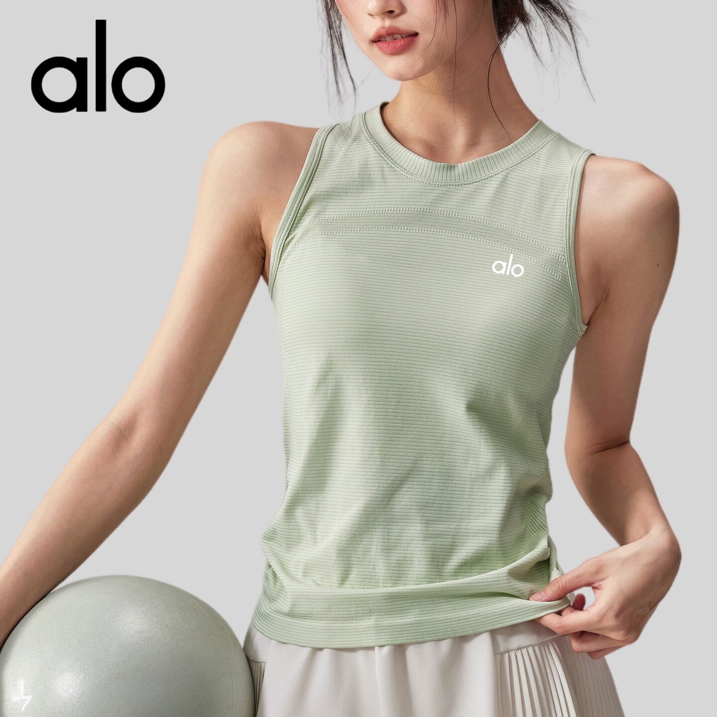 AIo薄款速干瑜伽服背心弹力显瘦跑步训练外穿无袖运动上衣夏