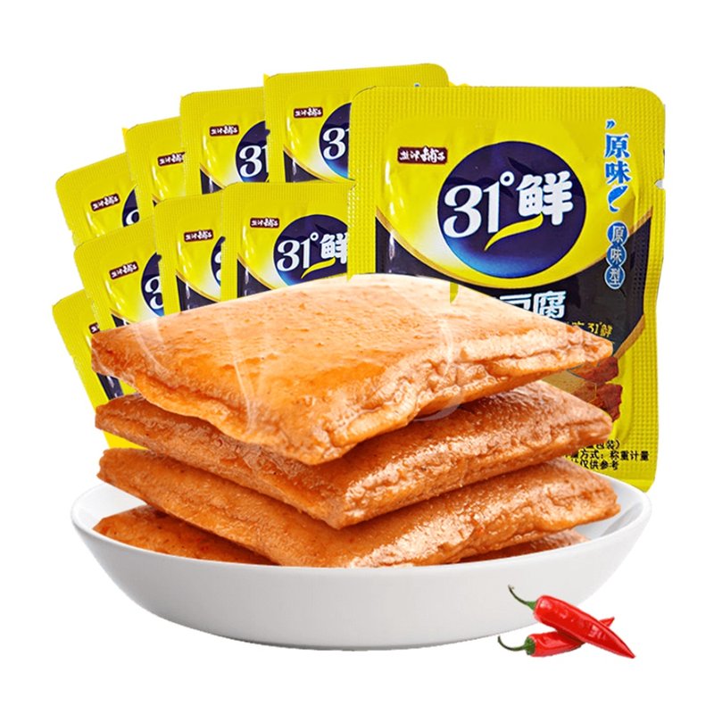 盐津铺子鳕鱼豆腐500g原味蟹黄