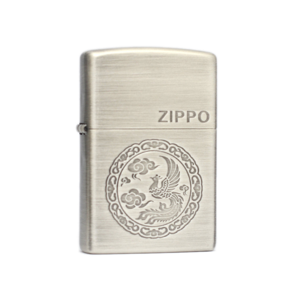 zippo打火机正品丹凤祥云熏银防风煤油机送礼送男朋友生日礼物