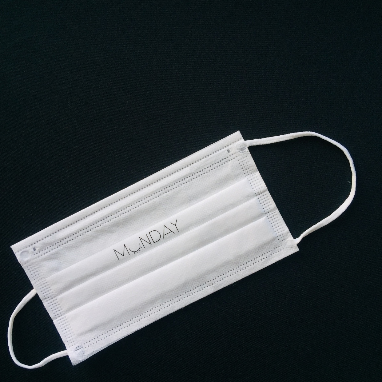 HappyMasks一次性无纺布白色印花成人三层防护夏季防尘透气薄口罩