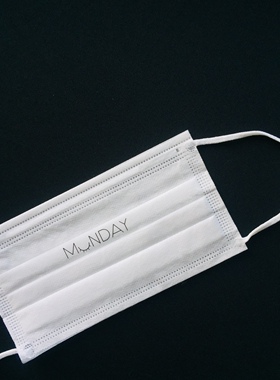 HappyMasks一次性无纺布白色印花成人三层防护夏季防尘透气薄口罩