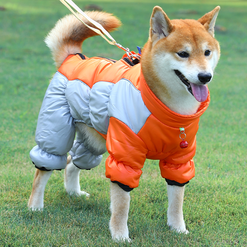 秋冬季狗狗棉服冬天狗狗保暖衣服中小型犬可牵引冬季狗狗加厚棉服