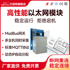 TTL串口转以太网模块透传ModBus服务器TCP/IP超级网口RTU网关MQTT