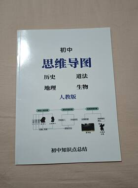 初中思维导图历史地理道法生物知识点总结思维导图789通用版本a4