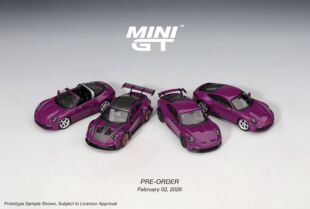 [V的预售]MINIGT 1:64 MGTS0021 保时捷911四车套 合金汽车模型