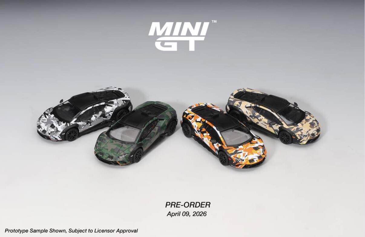 MINIGT 1:64 #MGTS0026 兰博基尼迷彩套装 合金汽车模型图片