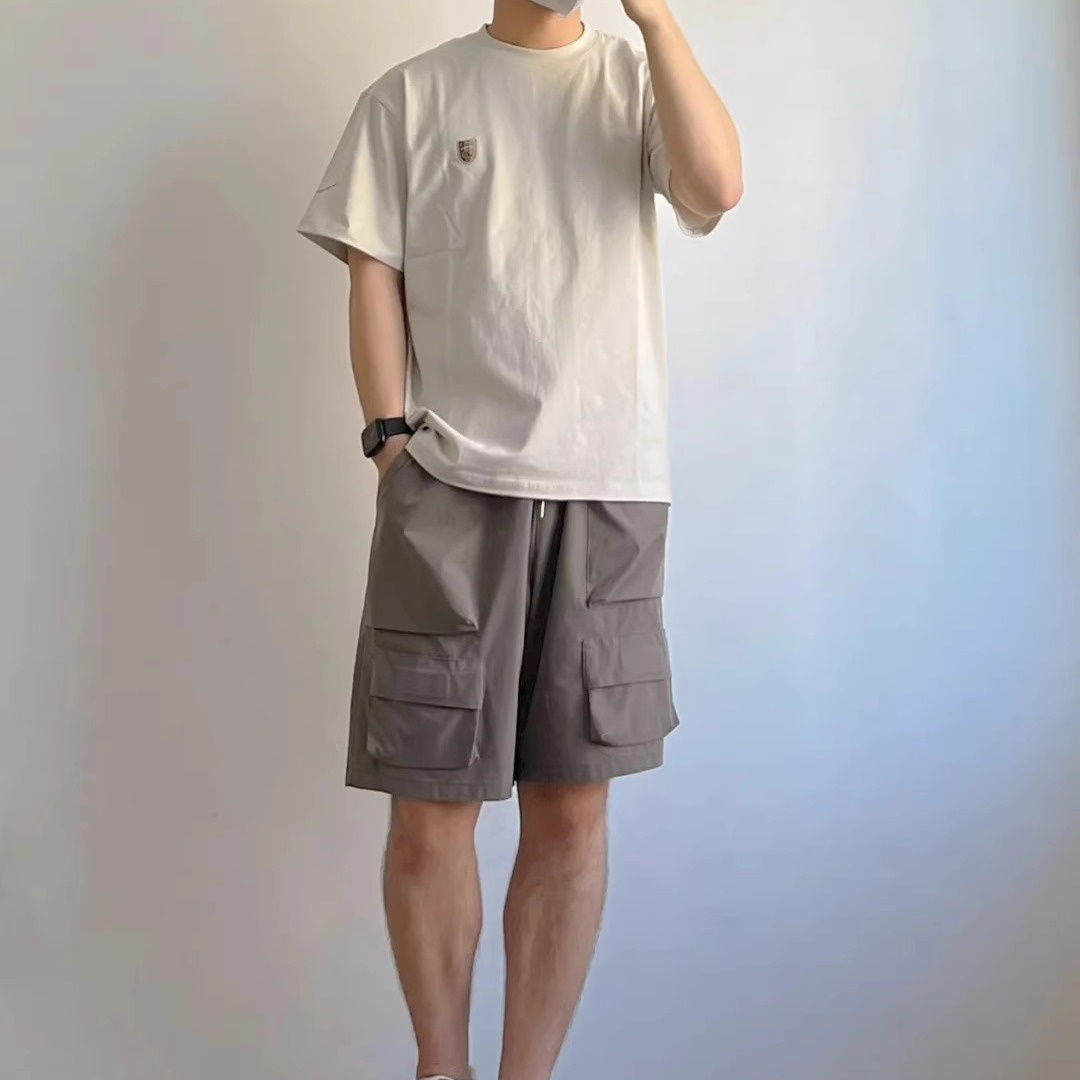 夏天男装衣服男2024新款爆款夏季搭配高级感男士港仔文艺男装套装