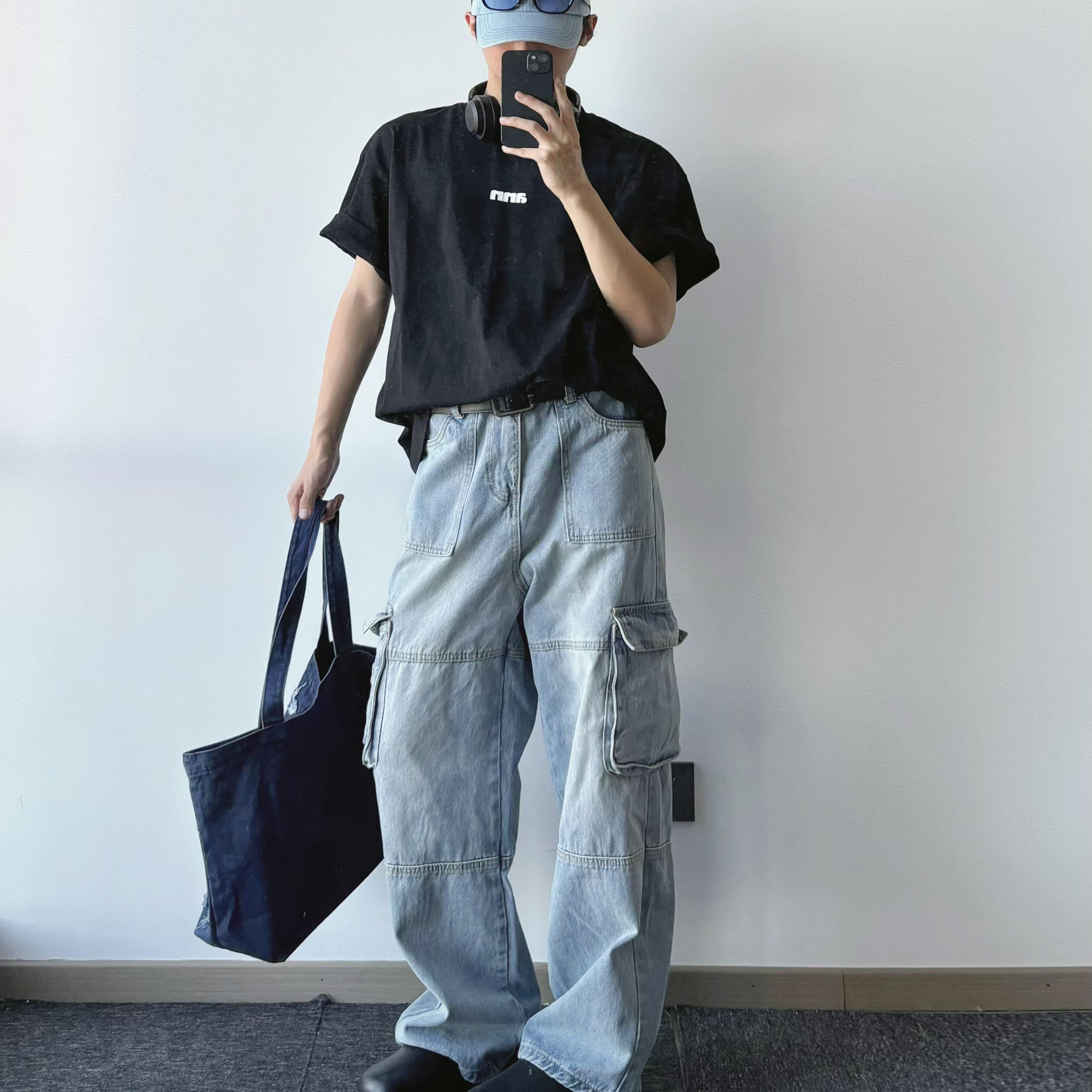 男士高级感短袖t恤衣服男套装2025新款爆款夏天男装搭配直筒长裤