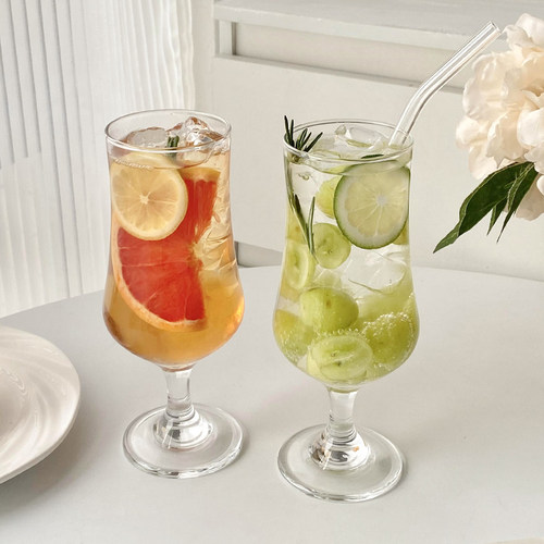 半刻收腰玻璃杯高脚杯