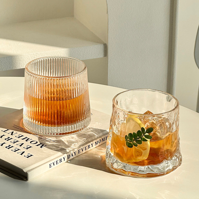 复古ins玻璃杯浓缩冰美式拿铁杯