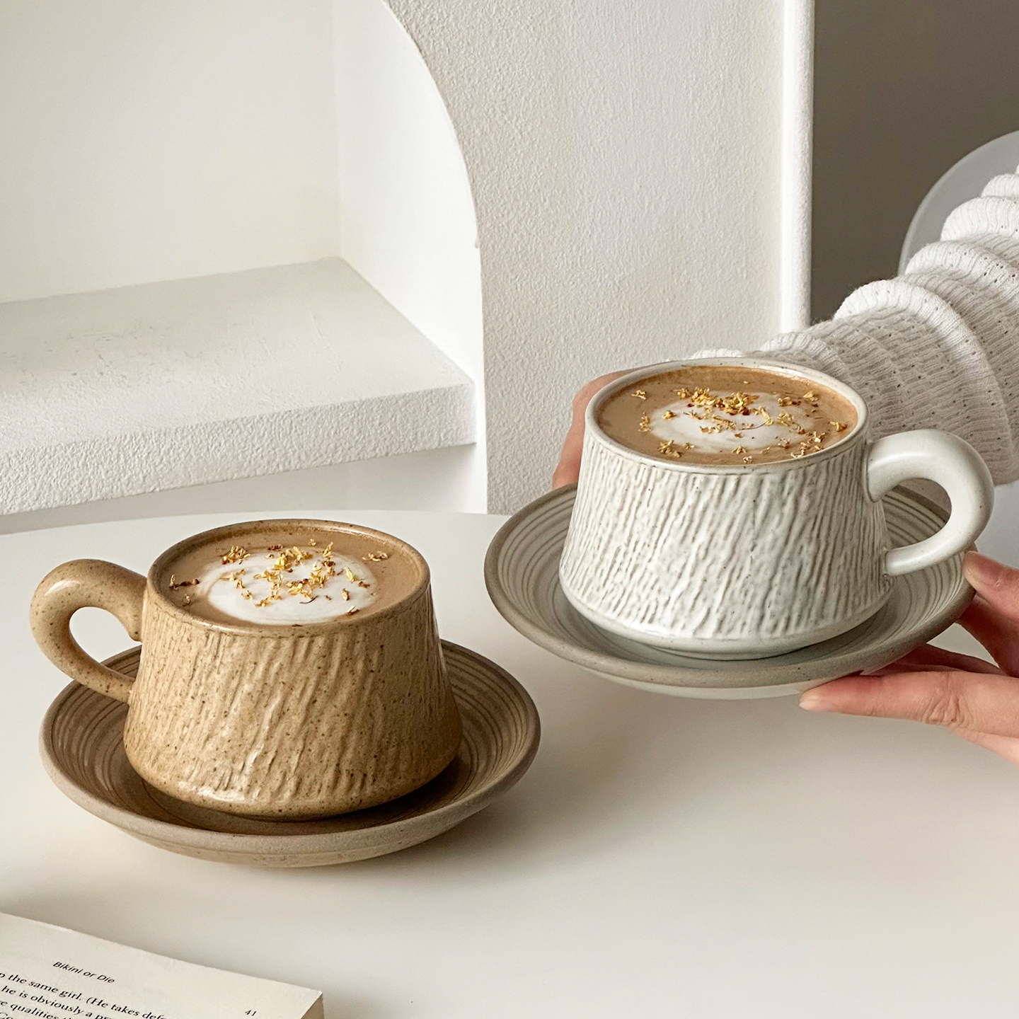 复古咖啡杯陶瓷高档精致女士下午茶浓缩拿铁手冲拉花专用杯碟套装