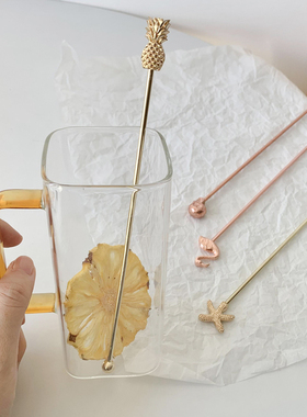 半刻ins风*咖啡搅拌棒304不锈钢创意火烈鸟搅奶茶勺家用鸡尾酒棒