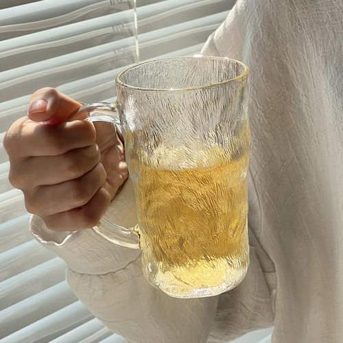 冰川带把手高级感高颜值喝水杯子