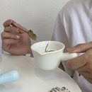 ins彩色陶瓷带把蘸酱碟小汁斗小奶盅淋汁碗奶油杯家用调料味料碟