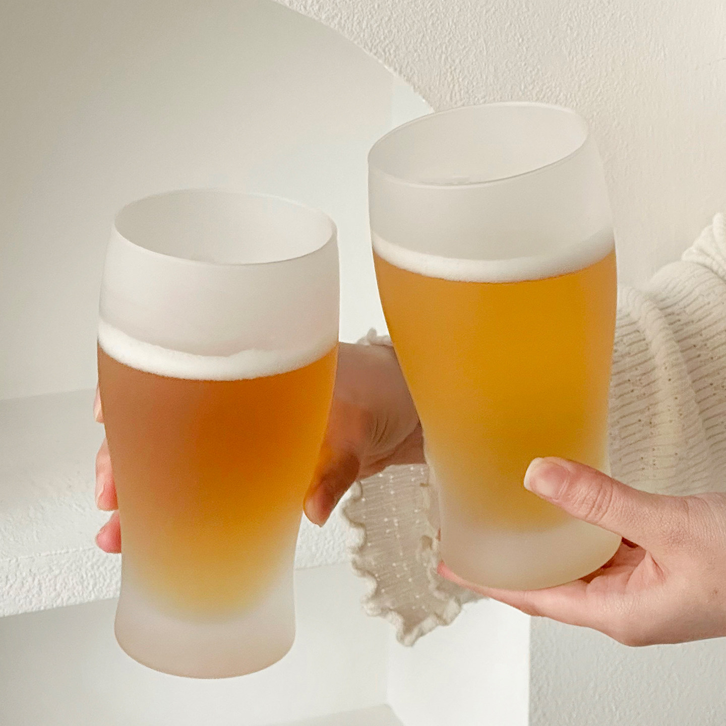 创意磨砂啤酒杯轻奢高档扎啤杯