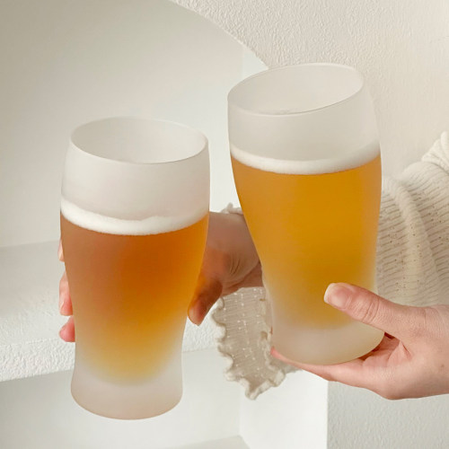 创意磨砂啤酒杯轻奢高档扎啤杯