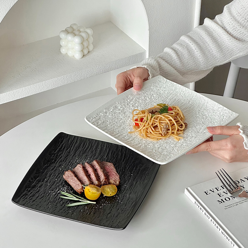陶瓷牛排餐盘家用日式盘子