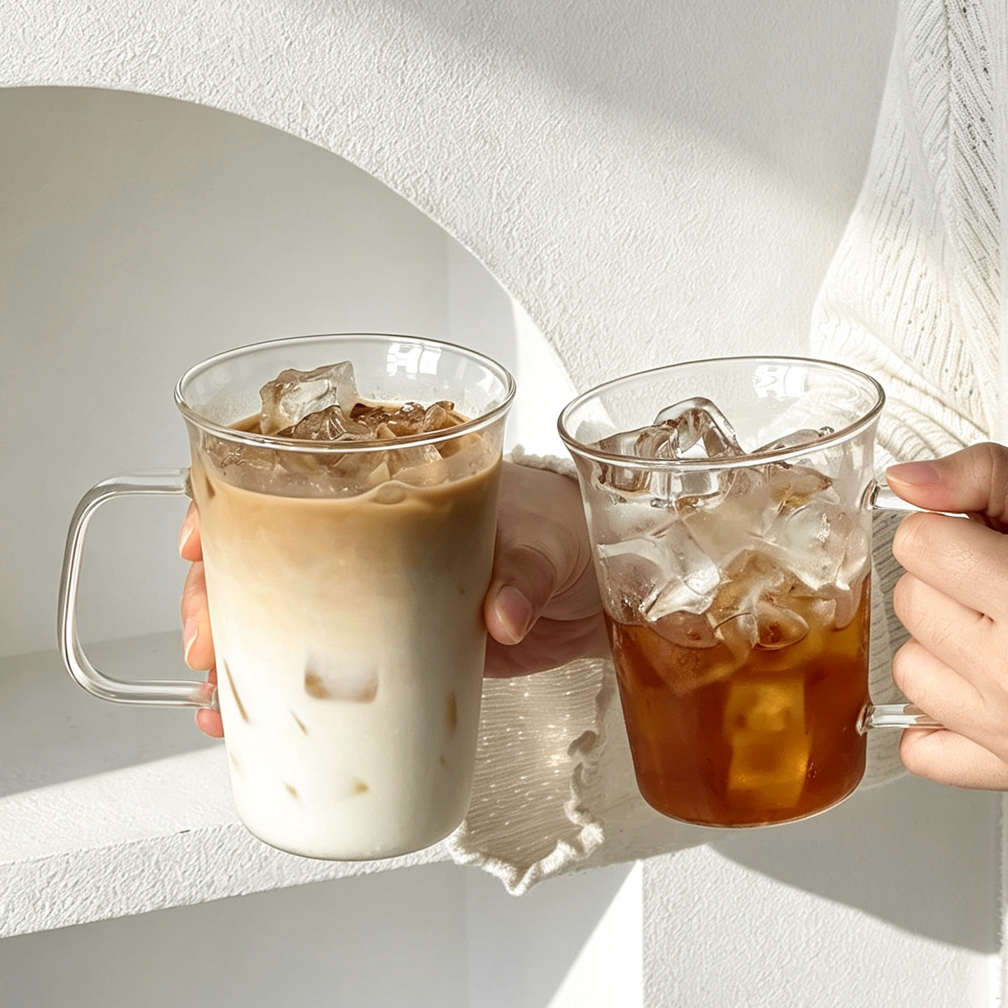 简约带把玻璃杯高硼硅耐高温水杯