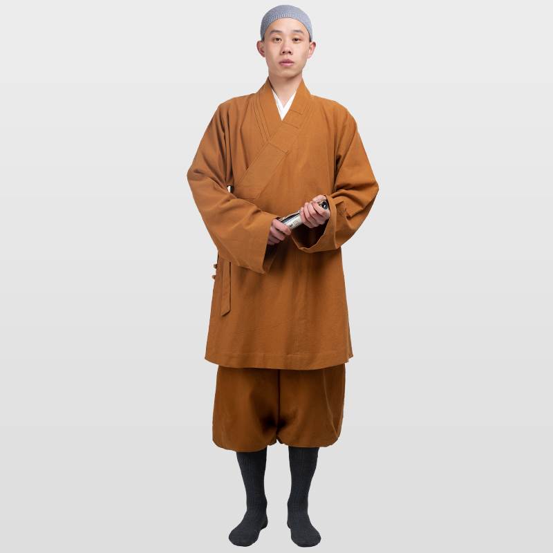 新款僧服春秋冬罗汉褂亚麻僧衣短褂套装和尚服棉麻小褂比丘尼罗汉
