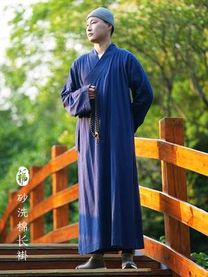 新款劲松僧服长褂男大褂出家人和尚僧人僧侣僧衣秋季僧袍女比丘尼