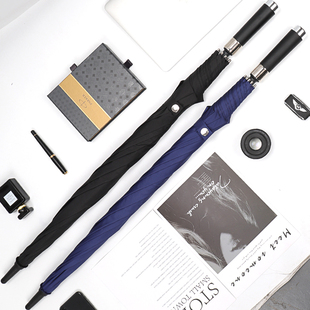 自动伞长柄大雨伞男士加超晴雨两用大号雨s伞直柄防风商务双人伞