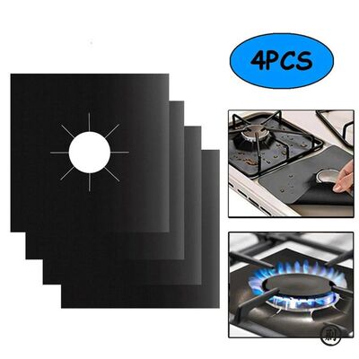 4 Pieces 27 Cm Gas Stove Surface Protection Pad Washable Oil