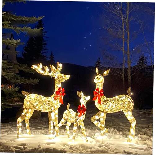 3pcs2DeerChristmaoLEg