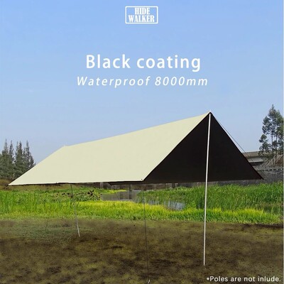 Black Coating Tarp Block 99% UV Ourdoor Camping Waterproof S