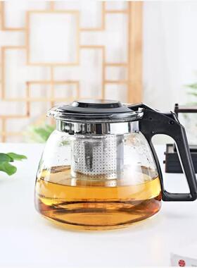 Glass teapot with flowered teapot with large capacity teapot