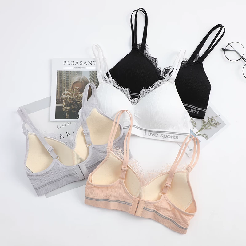 Wireless bra, thin push up bra for students