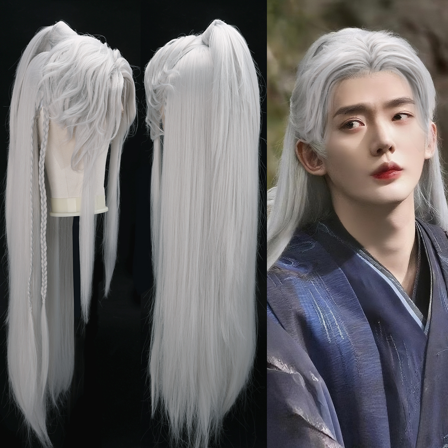 古风汉服假发套长直发精品手钩造型古装仙侠整顶一体头套YJ-0003
