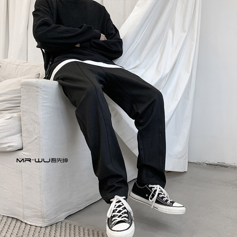 男生裤子加厚2025新款秋冬季直筒