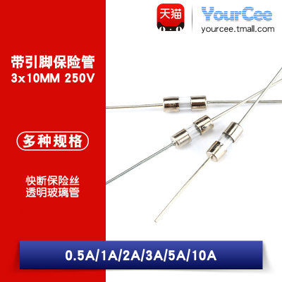 带引脚保险管3*10mm快断保险丝
