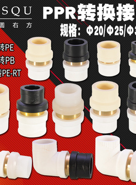 20PPR转PE直接弯头4/6分1寸活接PERT转换PB接头管件25/32水管配件
